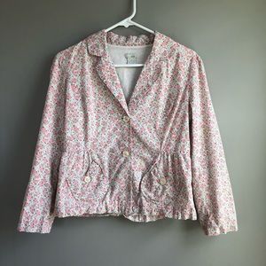 Anthropologie Odille Floral Blazer Size 6
